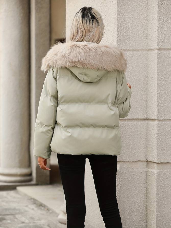 Women’s Winter Jacket with Zip and Pockets