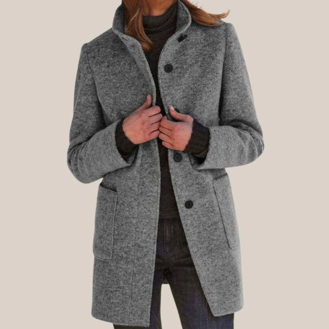 Classic Women’s Coat with Defined Waist