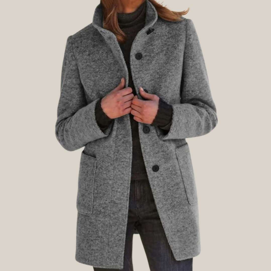 Classic Women’s Coat with Defined Waist