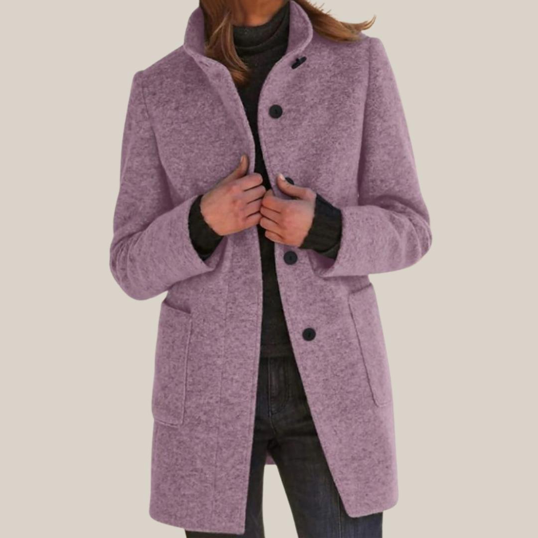 Classic Women’s Coat with Defined Waist