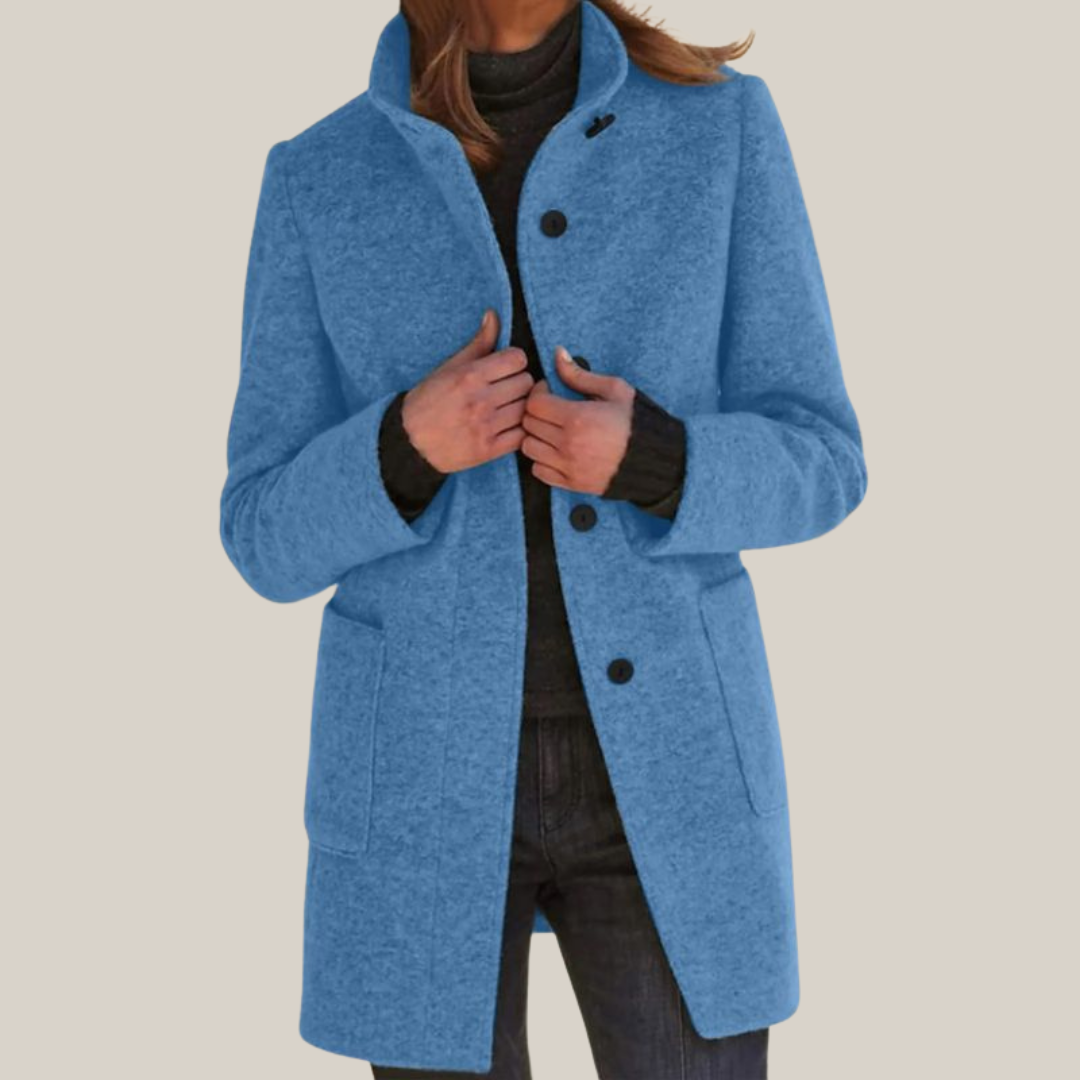 Classic Women’s Coat with Defined Waist