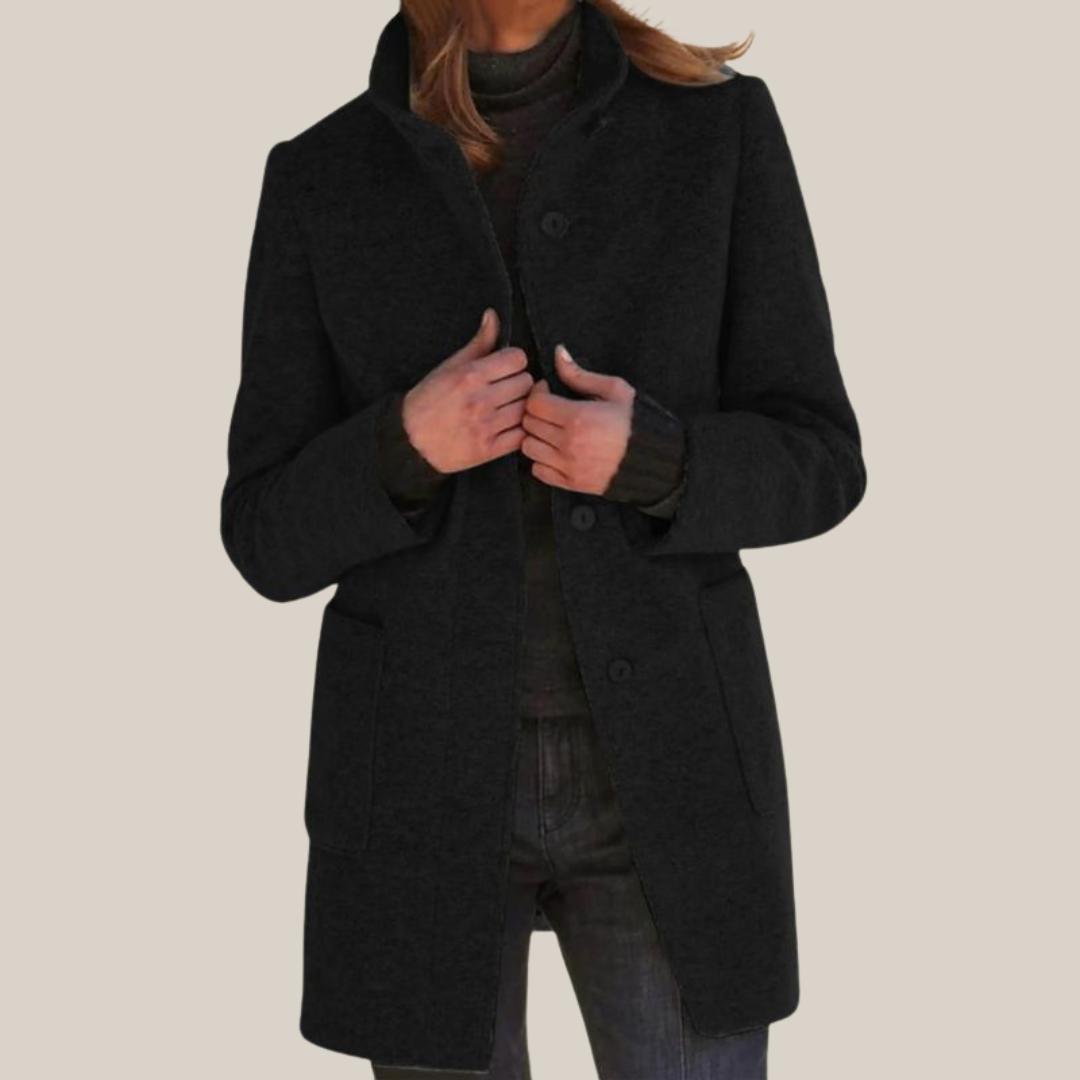 Classic Women’s Coat with Defined Waist