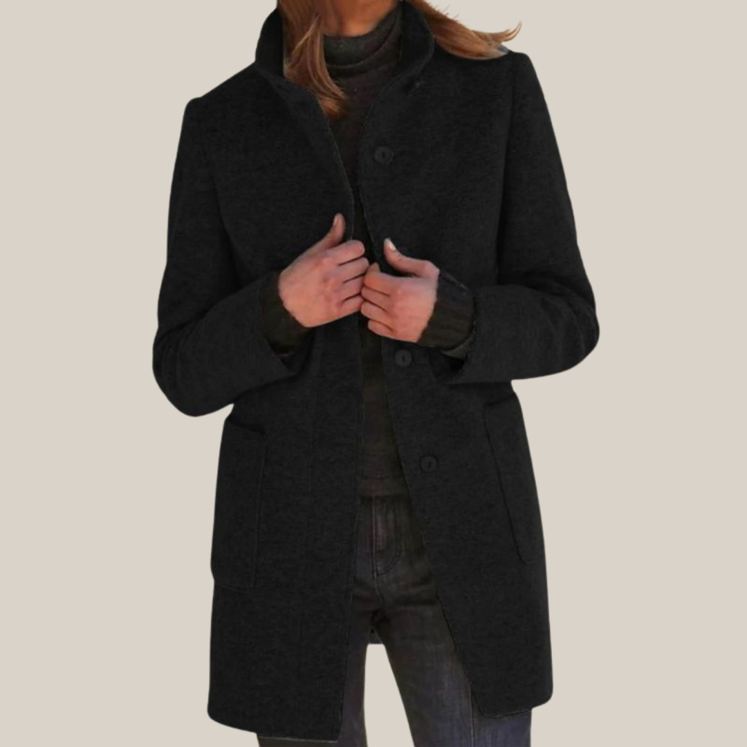 Classic Women’s Coat with Defined Waist