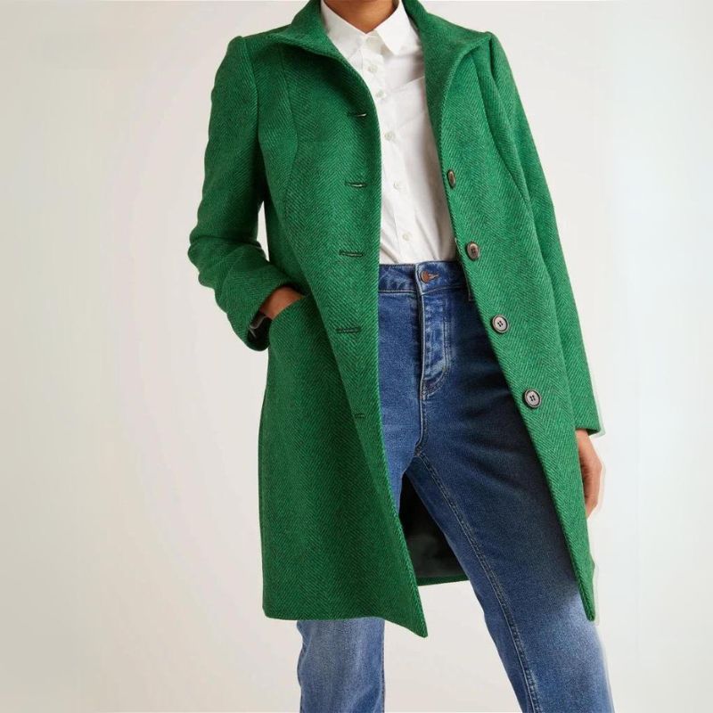 Classic Women’s Coat with Defined Waist