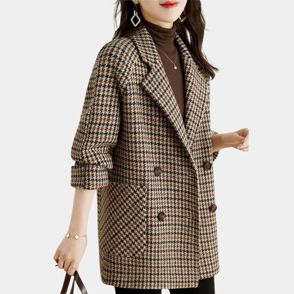Classic Women's Coat with Lapel Collar