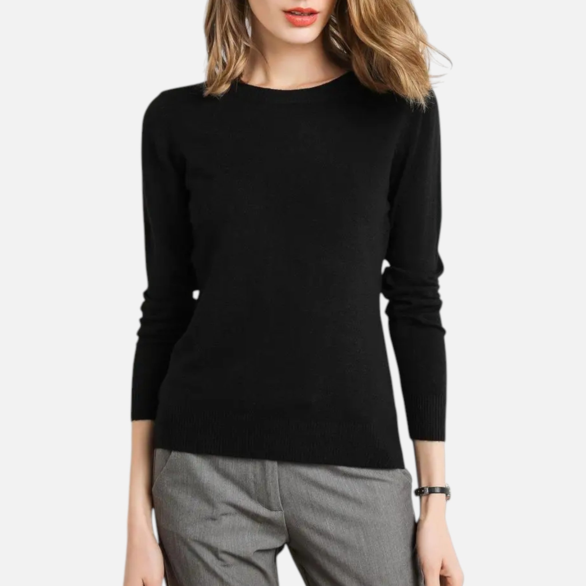 Dorevelle | Women’s Merino Wool Sweater – Timeless O-Neck Elegance 1