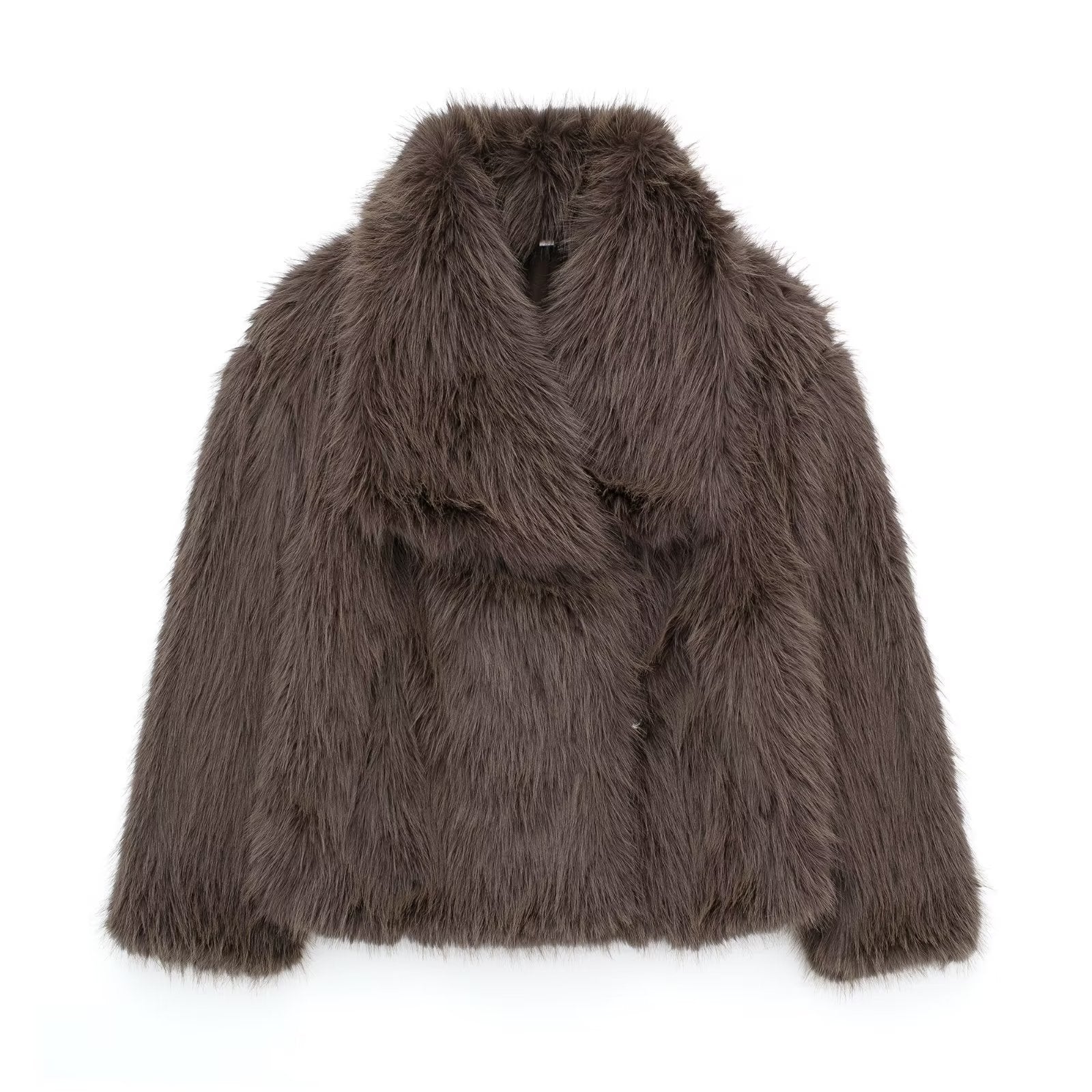 Women’s V-Neck Coat with Button Closure