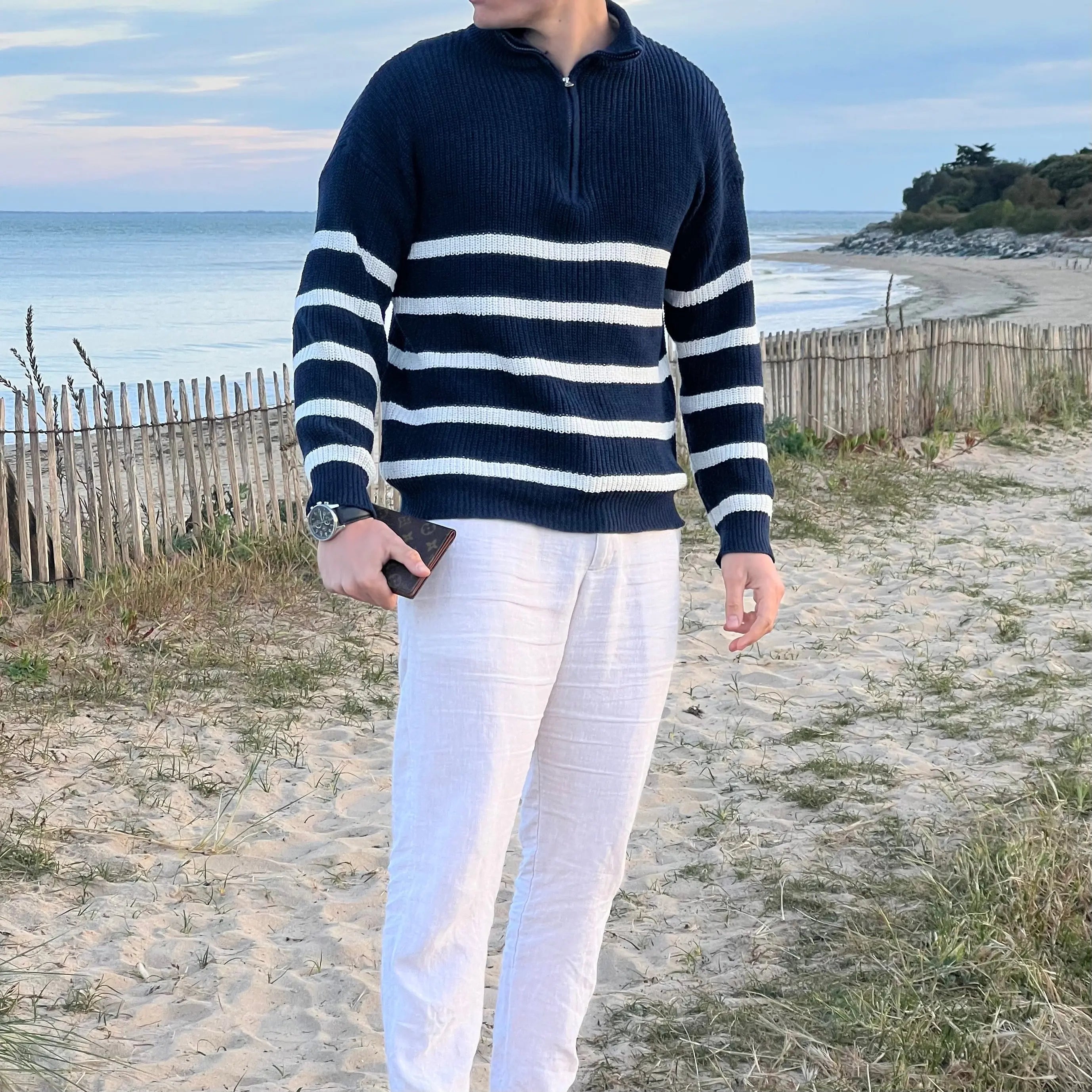 Laurence - Modern and Comfortable Men's Stripe Sweater