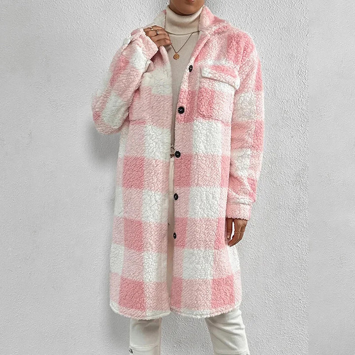 Women’s Plaid Jacket With Structured Silhouette