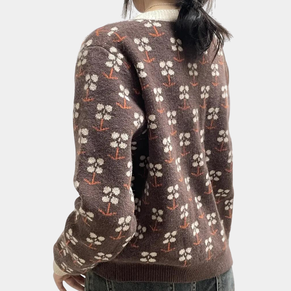 Dorothy - Women's elegant floral cardigan