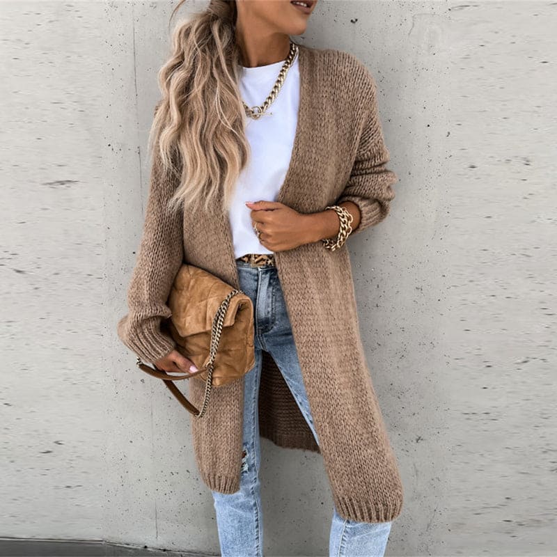 Women’s Open-Front Buttoned Cardigan