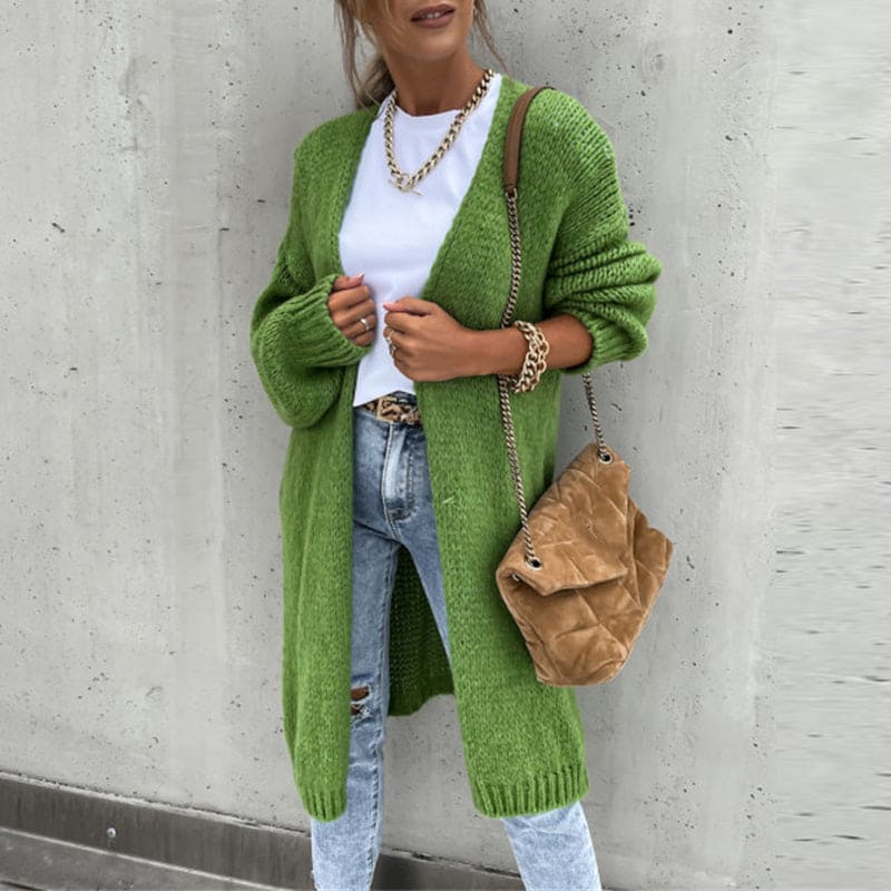 Women’s Open-Front Buttoned Cardigan