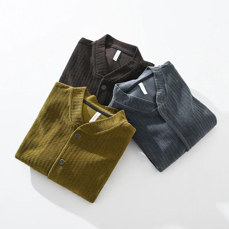 Knitted Texture Cardigan for Men - Ethan