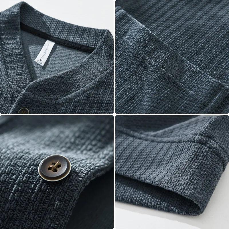 Knitted Texture Cardigan for Men - Ethan