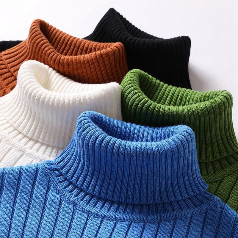 Jessiah - Men's Cotton Turtleneck Sweater