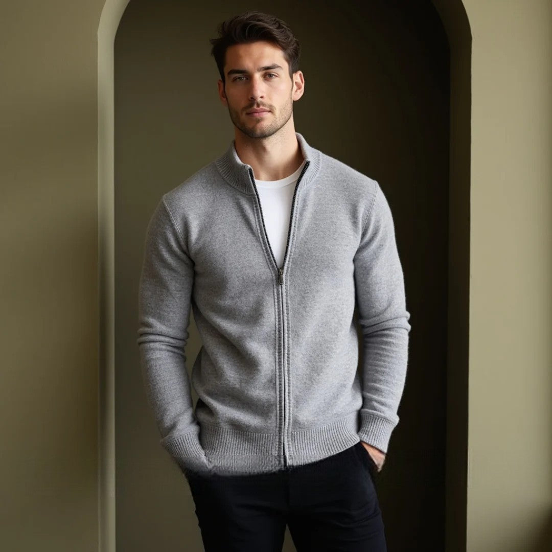 Derek - Men's Soft Knit Zip Jacket