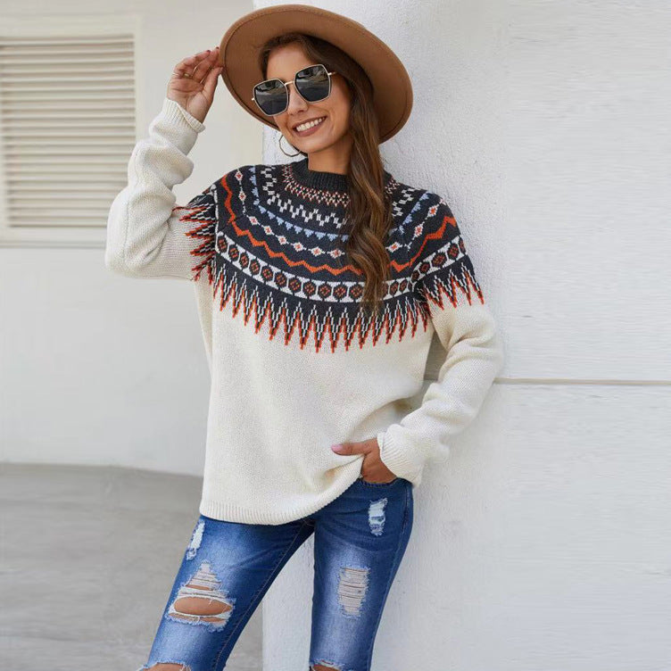 Jasmine - Elegant Women's Crew Neck Sweater