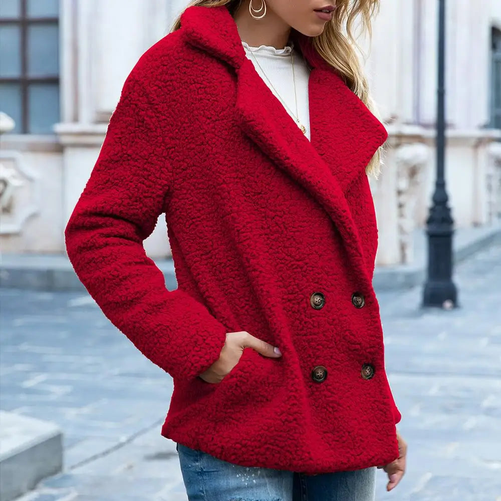 Women’s Jacket With Notched Collar And Long Sleeves