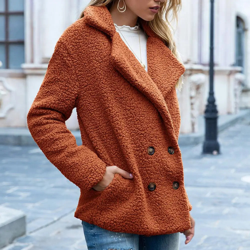 Women’s Jacket With Notched Collar And Long Sleeves
