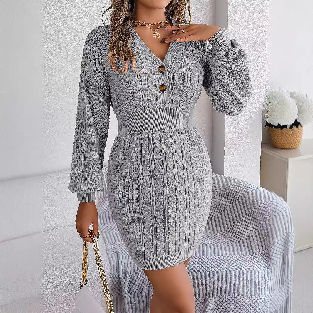 Lisa - Women's cable knit dress