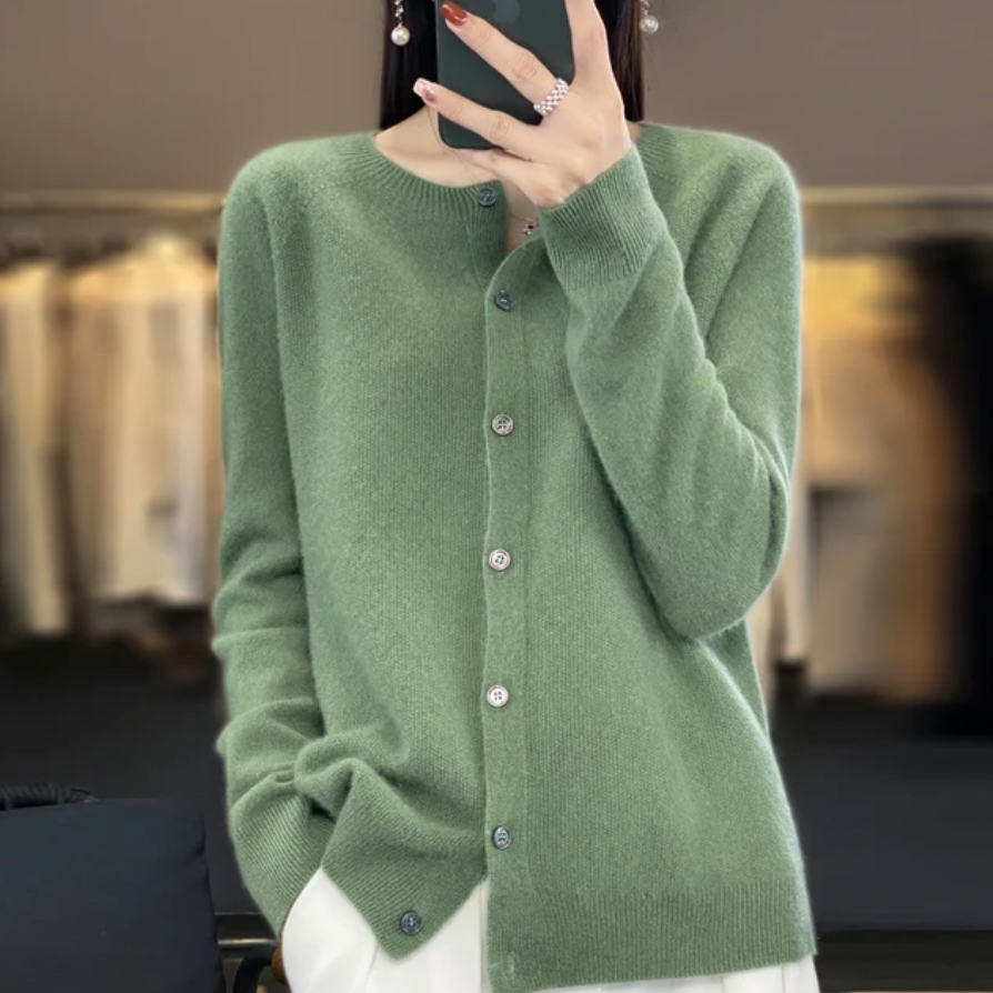 Women’s Cardigan with Front Button Closure