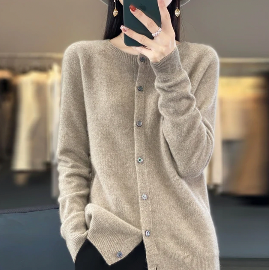 Women’s Cardigan with Front Button Closure