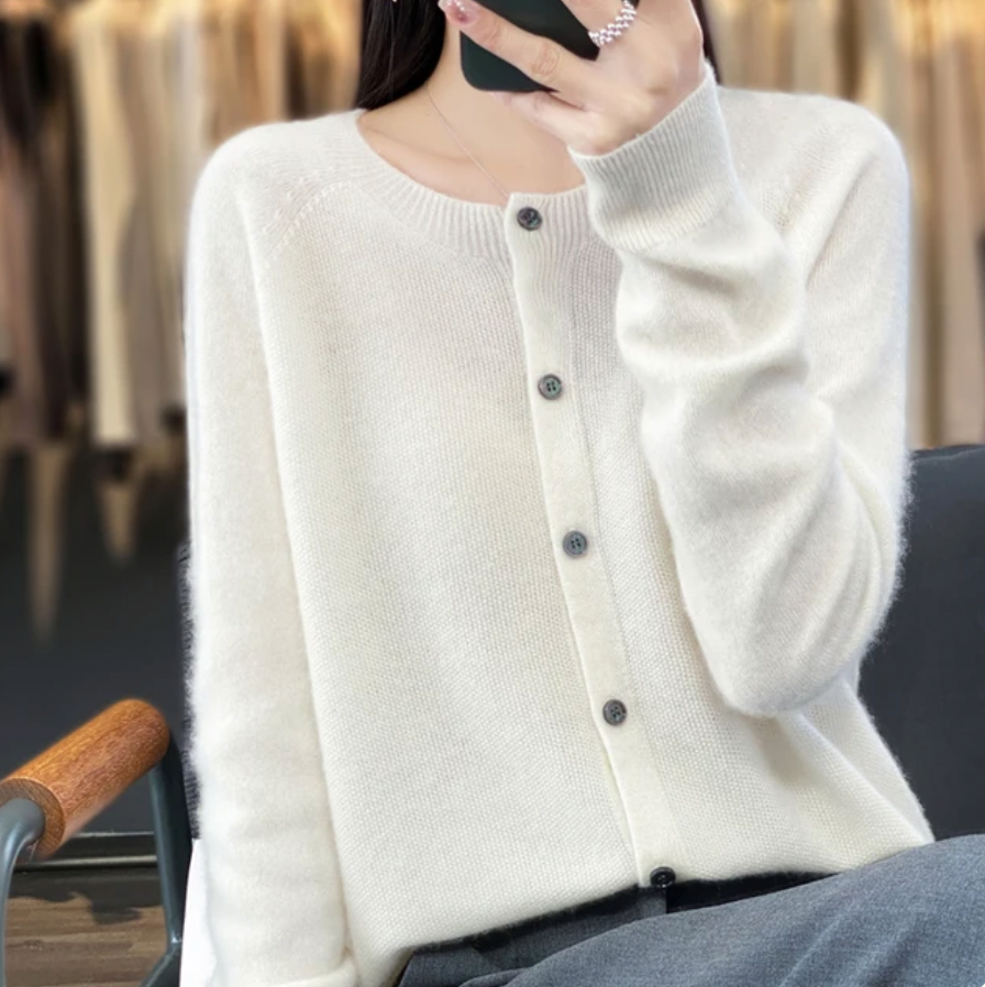 Women’s Cardigan with Front Button Closure