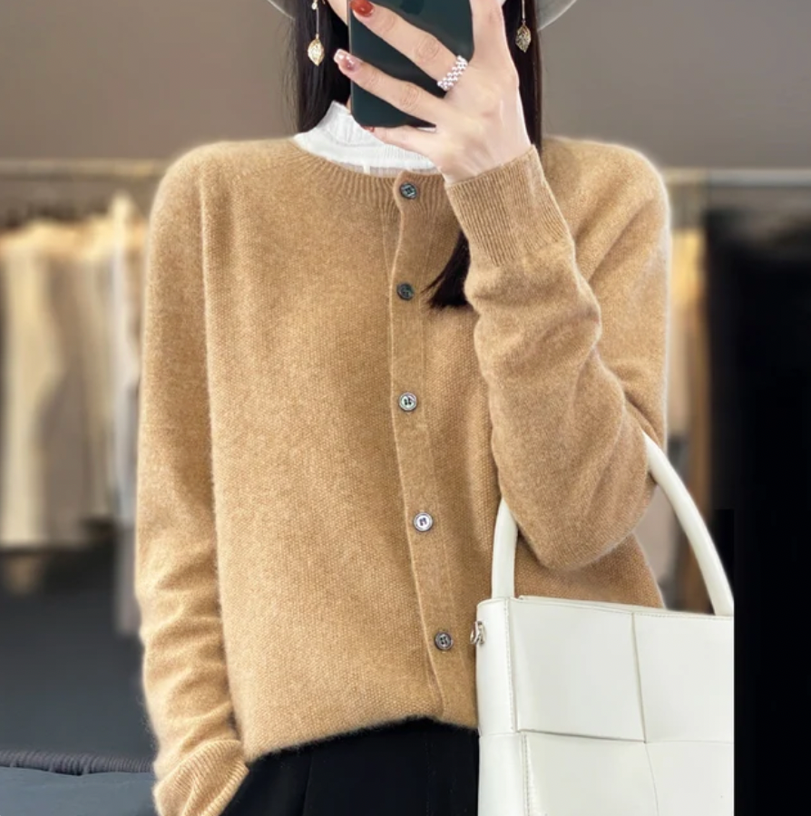 Women’s Cardigan with Front Button Closure