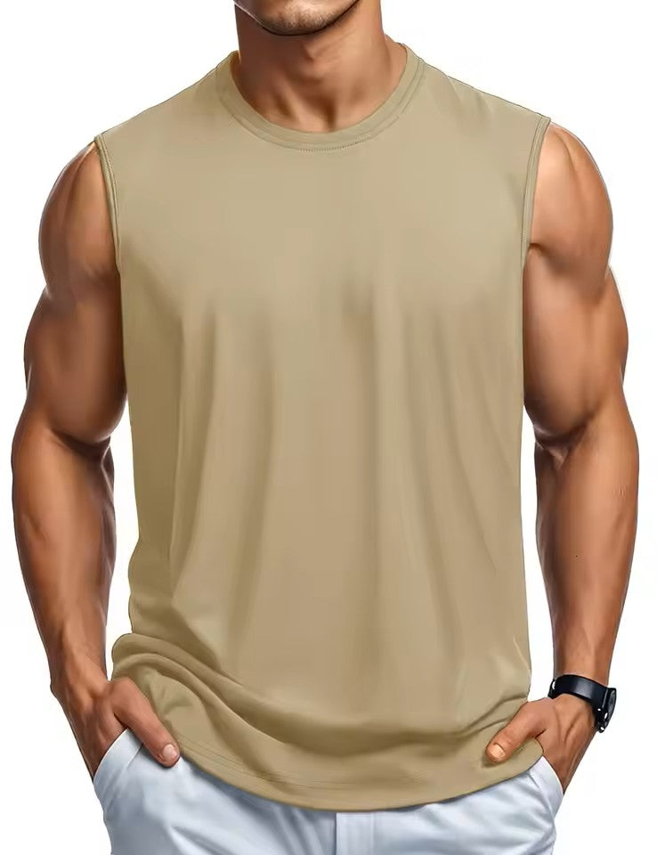 Round Neck Sleeveless Top for Men