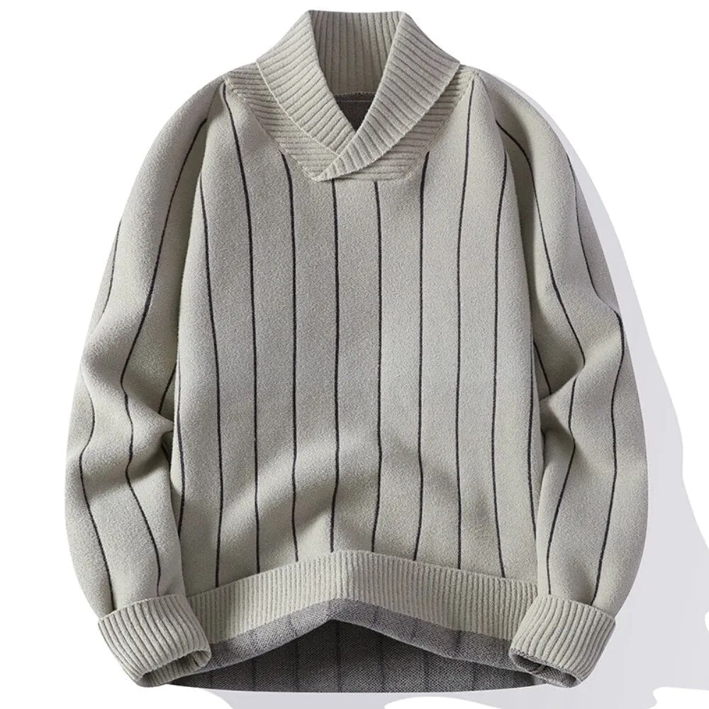 Benedicto - Men's jumper with vertical stripes