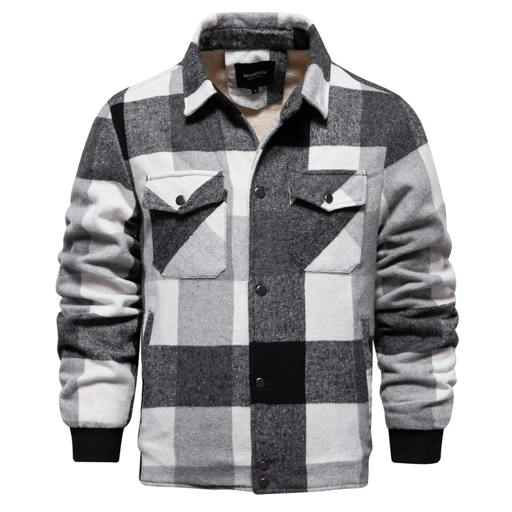 Jerry - Men's flannel check coat