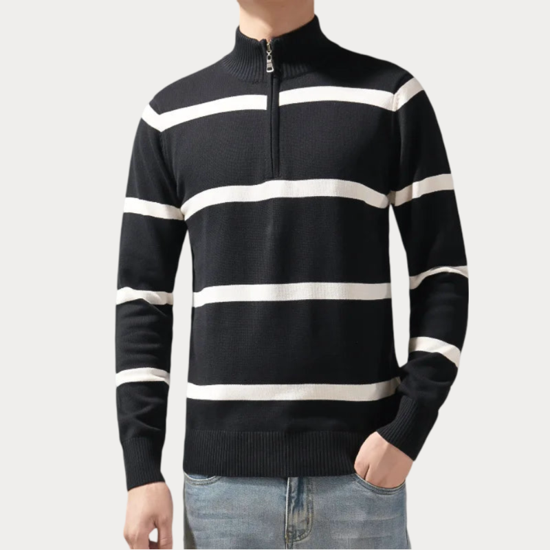 Henri - Men's Striped Turtleneck Sweater