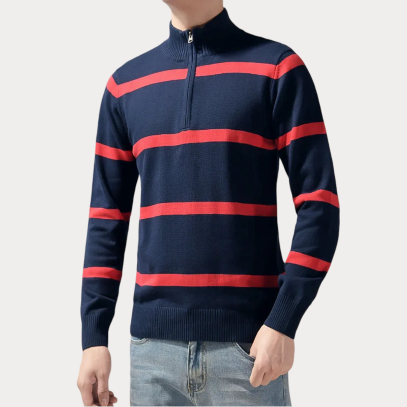 Henri - Men's Striped Turtleneck Sweater