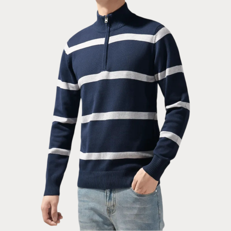 Henri - Men's Striped Turtleneck Sweater