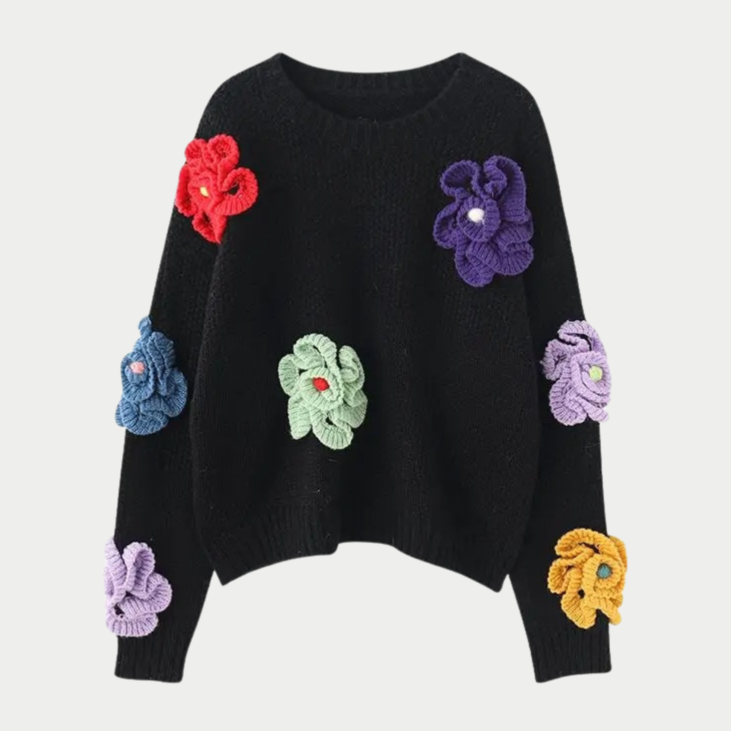 Margaret - 3D Knitted Flower Sweater