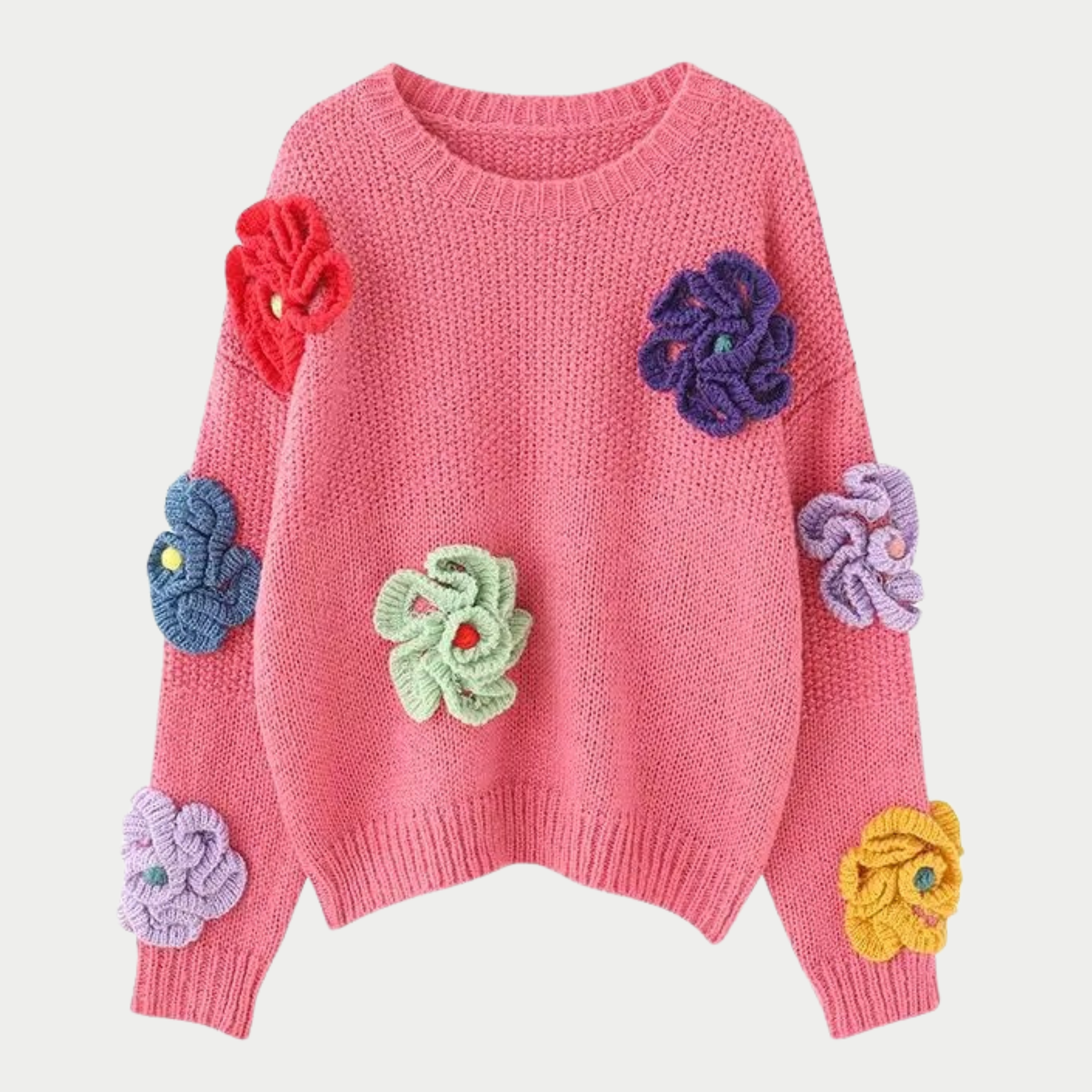 Margaret - 3D Knitted Flower Sweater