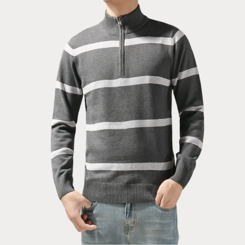 Henri - Men's Striped Turtleneck Sweater