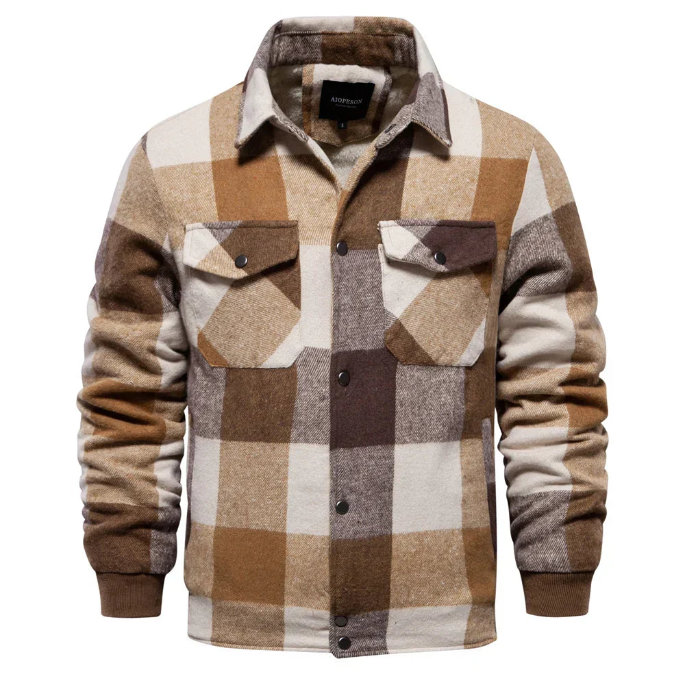 Jerry - Men's flannel check coat