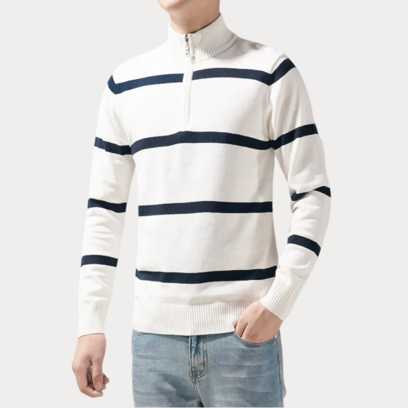 Henri - Men's Striped Turtleneck Sweater