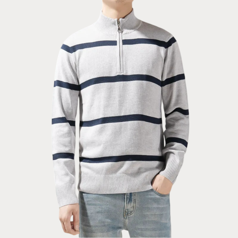 Henri - Men's Striped Turtleneck Sweater