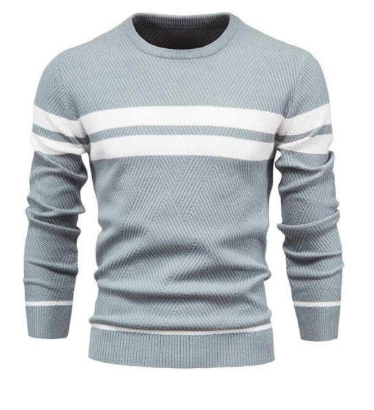 Gerard - Men's Accented Stripe Sweater