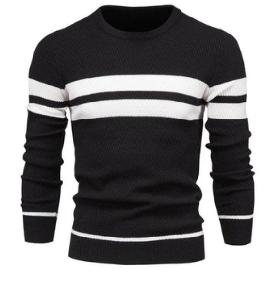 Gerard - Men's Accented Stripe Sweater