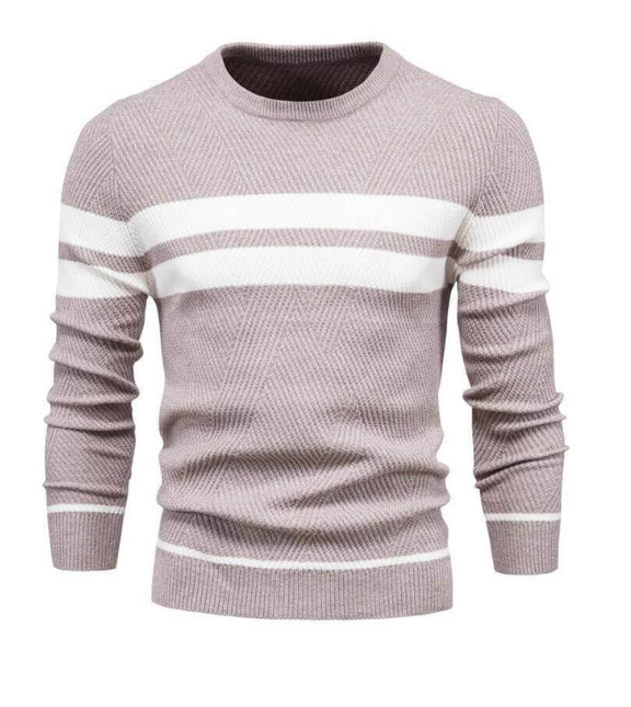 Gerard - Men's Accented Stripe Sweater