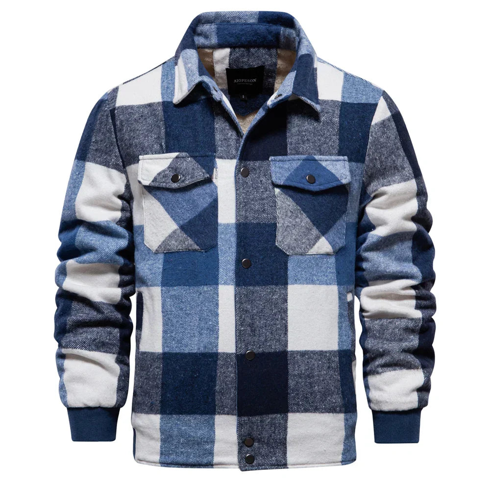 Jerry - Men's flannel check coat