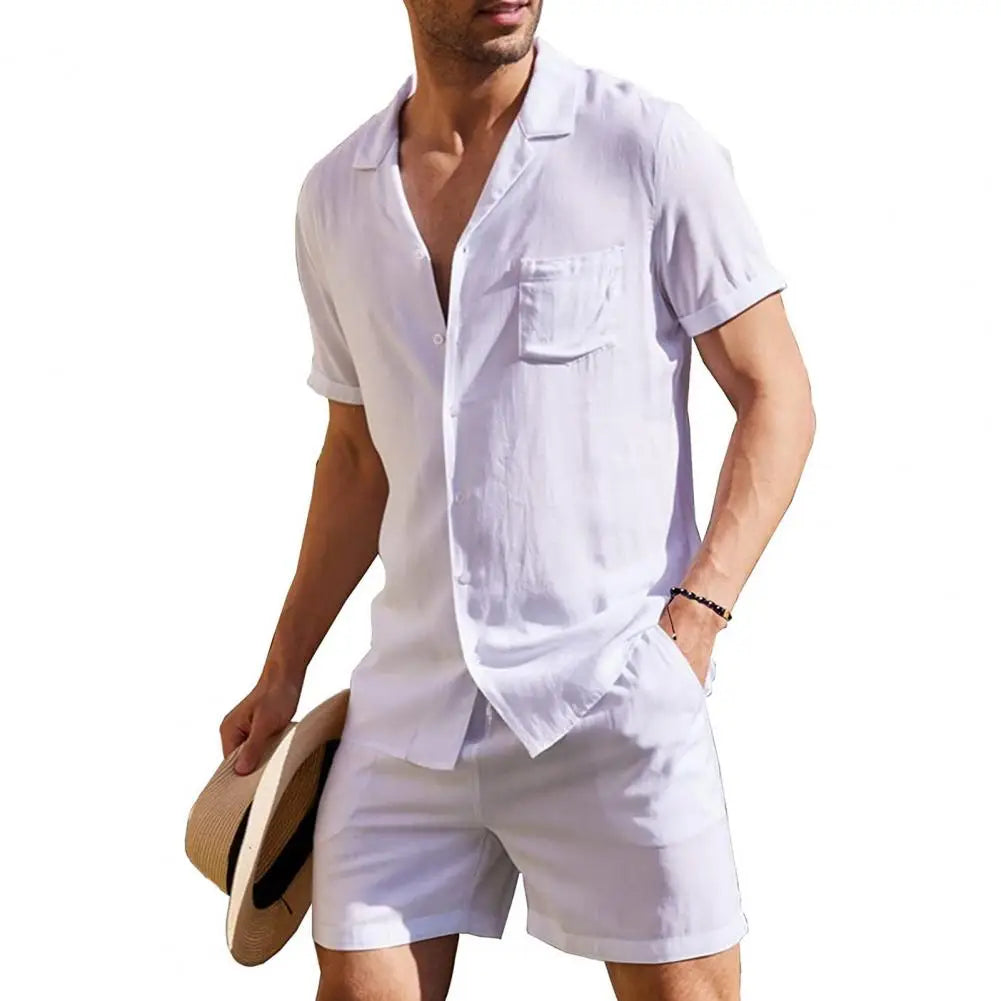 Lorenzo - Airy Short Sleeve Lounge Outfit for Men