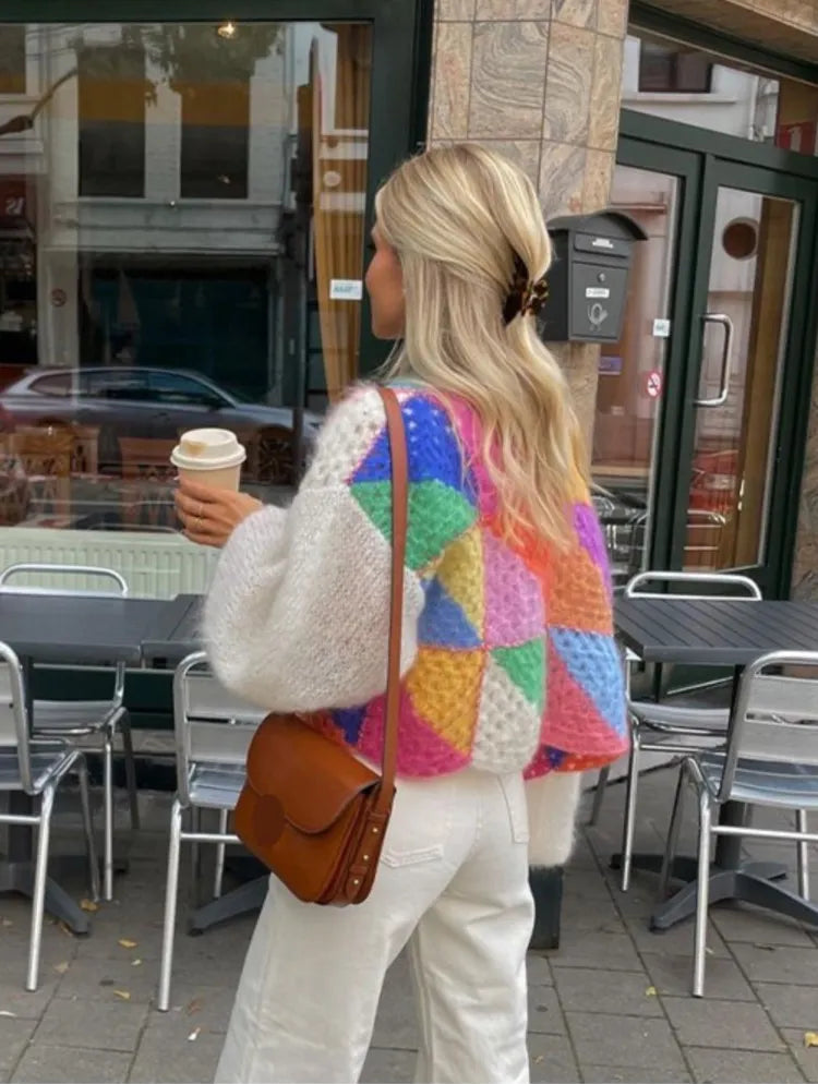 Striped Open-Front Sweater