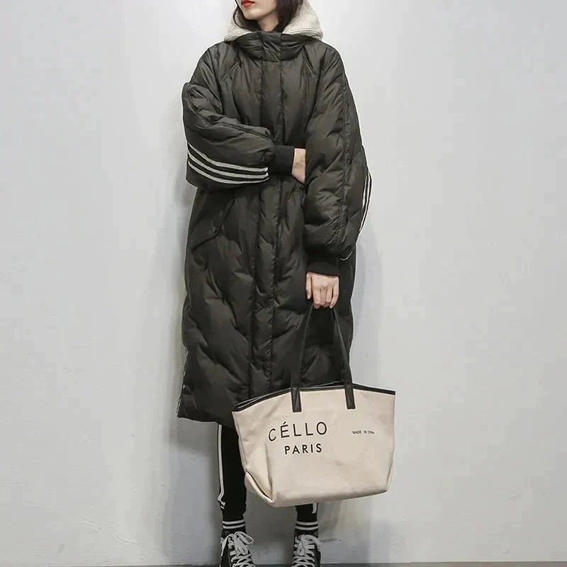 Long Quilted Winter Jacket For Women