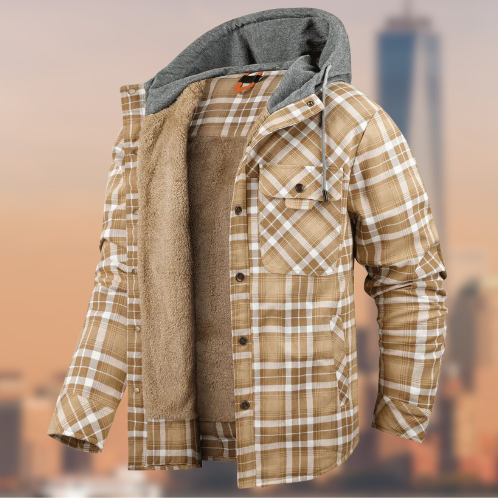 Eaton - Men's Hooded Check Jacket