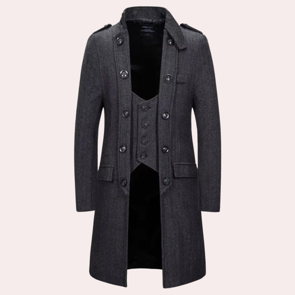 Johnny - Elegant medium-length coat for men