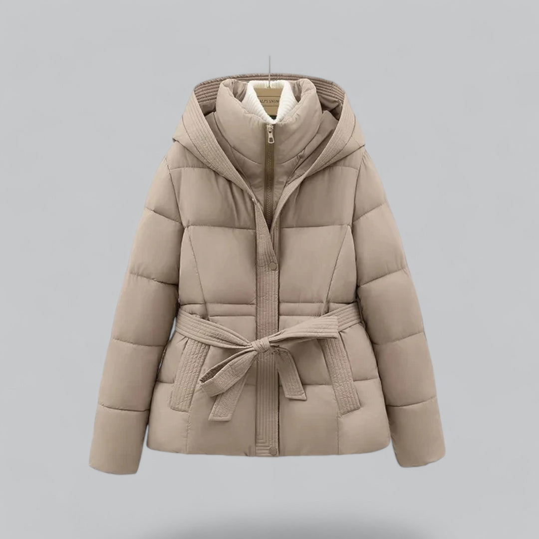 Women’s Belted Hooded Puffer Jacket